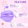 Rasav Kids Disposable Face Masks 100Pcs,3 Ply Kids Masks Disposable Breathable Colorful Cute Face masks for Children, Girls & Boys view 3