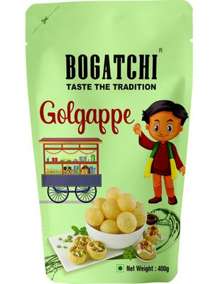 BOGATCHI Pani puri packet ready to eat - Fry or Bake in Microwave | instant pani puri pellets | Golgappe Packet Readymade | Pani Puri Papad | pani poori | Panipuri packets - Jumbo Pack, 400g