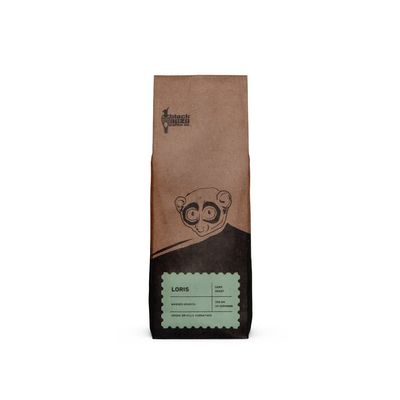 Black Baza Coffee, Loris, Dark Roast, Freshly Roasted, Organic, 100% Arabica (Medium Grind, 250 grams)
