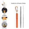 Drinking Straw, Long Straw Portable Practical Retractable for Picnic for Hiking for Camping for Travel view 4