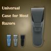 2-Pcs Silicone Razor Case, JCSMARTEC Rubber Safety Travel Shaver Cover Bag Protector, Portable Waterproof Razor Carrying Case (Black+Darkgrey) view 2