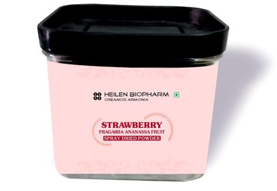 Heilen Biopharm Strawberry (Fragaria  ananassa) Spray Dried Fruit Powder  100 g Pack of 1 | 100% Pure Fruit, No Added Sugar/Preservatives