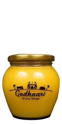 GODHAARI PURE COW GHEE - 500 ML Glass Jar| No Added Preservatives |High Aroma & Rich Taste |Eco - Friendly Glass Bottle