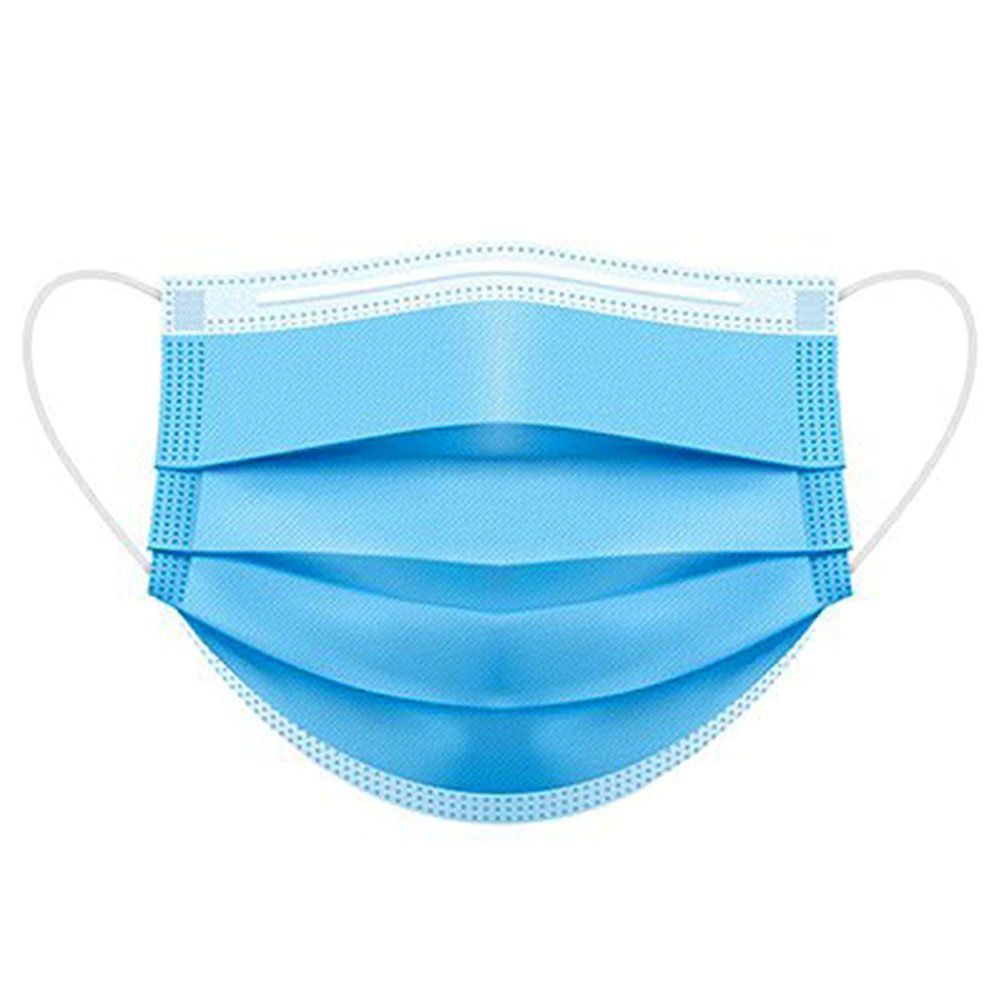 Adwit 3ply Surcial Face Mask with Meltbon fabric, Bacterial Filtration Efficiency(BFE) 98.5%, Particle Filtration Efficiency(PEE) 94% (Pack of 50, Blue)