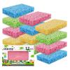 Compressed Cellulose Kitchen Sponges 12PackNon-Scratch Biodegradable Natural Colorful Sponge Scrub for Dishes Cleaning,Funny DIY Sponge for Kids view 1