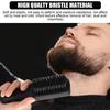 Beard Brush Beard Bristle Comb Elastic Beard Oil Head Styling Hair Carving for Beard Cleaning Mustache Styling Brush(black) view 2