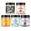 Dhawak Combo of Candies Orange Candy, Black Candy, Paan Candy, Mint Candy and litchi Candy 400 gms Each Total 2000 gms [ Jar Pack] view 1
