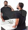 PRISMAXIC Beard Bib Hair Catcher Apron - Beard Hair Catcher and Grooming Apron for Men Shaving | Comes with 2 suction hooks | Black - 1 view 3