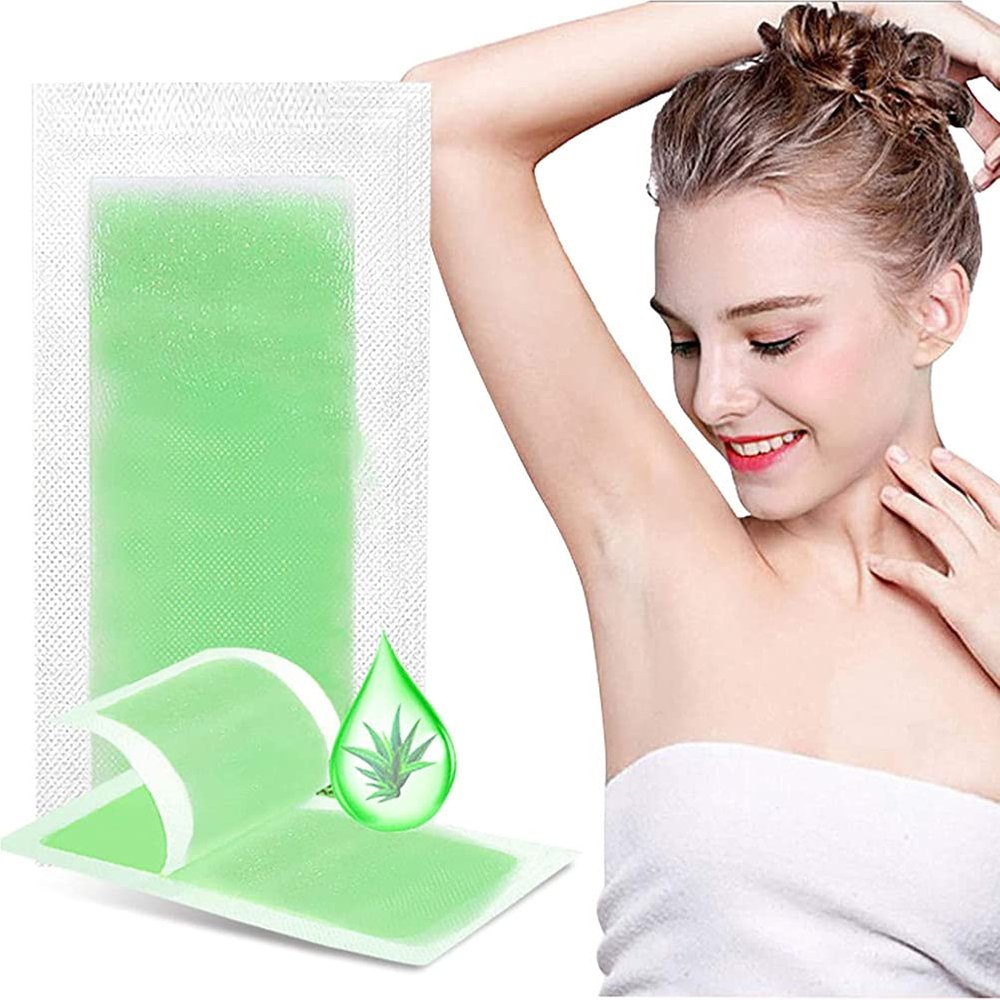 Ghelonadi Women Face Wax Strips Hair Removal Waxing Strips For Caring Face Eyebrow Upper Lip Cheek Chin Middle Brow Mustache- 10 Pecs, 10 Count