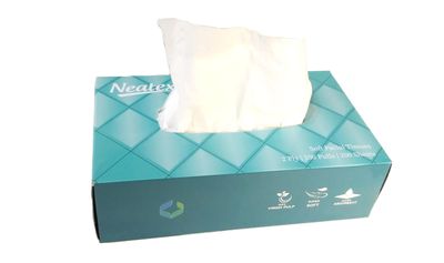 Neatex Super Soft 2ply Facial Tissue Flat Box  100 Pulls (Sheet Size 20cm X 20cm) (Pack of 4)