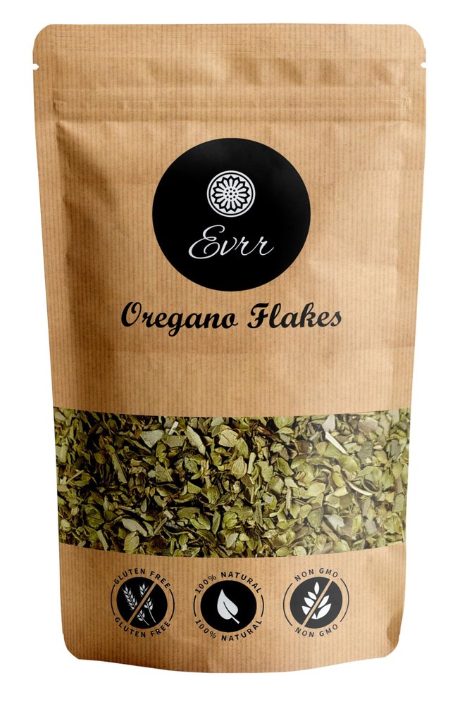 EVRR Dried Oregano Flakes | Dry Oregano Leaves for Seasonings, Pizza, Pasta - 250 gm