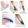 Decdeal Acrylic Nail Shaping Tweezer Stainless Steel Extension Nail Shaping Clip X-Type Crystal Nail Tweezers Nail Art Rhinestones Nipper Nail Tools view 4