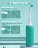 ELECTOMANIA  500ML Plastic Retractable Handheld Bidet Portable of Antislip, Bidet Angled Nozzle Spray with Travel Bag (Green) view 3