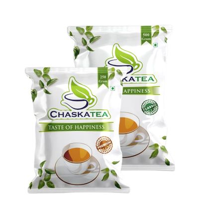 CHASKATEA Classic Organic Black Tea Powder 500 GRAM And Premium Masala Tea 250 GRAM Perfectly Blended Assam Natural Tea Leaves Chai Patti (Net 500 gr + 250 gr) (Pack Of 2)