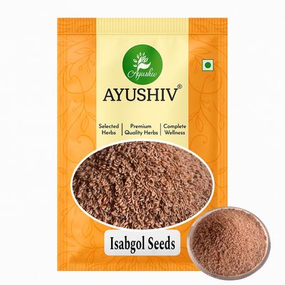 Ayushiv Isabgol Seeds (Plantago Ovata)  Pure Psyllium Seeds | Natural Isabgol Beej for Daily Wellness (250 GM)