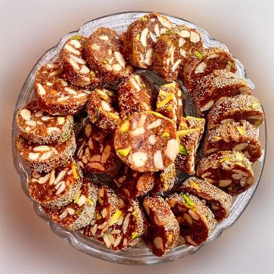 Grabit India Dates Dry Fruits Sugar Free Burfi (Khajoor Dry Fruit Barfi) - 400g