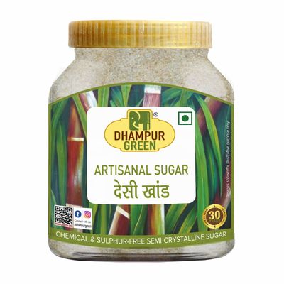 Dhampurgreen Sulphurless Desi Khand, 1.6Kg (800Gx2) | Cane Sugar | Khandsari Sugar | No Chemical | No Color | No Preservatives