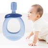Baby Silicone Toothbrush, Infant Training Toothbrush Annular Handle with Storage Box for Daily Use(Blue) view 3