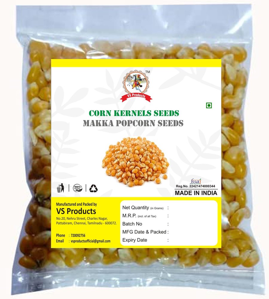 VS Products Whole Corn Kernels Raw Corn (Maize),750g