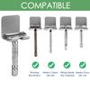 Linkidea 2 Packs Wall Mount Safety Razor Holder for Shower, Self Adhesive Shaver Hook Hanger Stand, Bathroom Wall Mounted Razor Holder Compatible with Vikings, Merkur Double Edge Safety Razor view 2