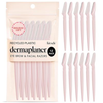 Kitsch Dermaplaning Tool Set - Facial Hair Removal for Women, Face Razors for Women, Peach Fuzz & Eyebrow Razor, Women's Dermaplane Face Shaver, Women's Exfoliating Epilator for Sensitive Skin