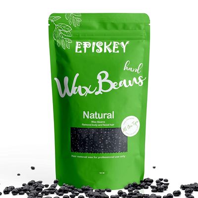 EPISKEY 100g Hard Wax Beads, Hard Wax Beans Hair Removal, Painless Waxing Bean Home wax Kit for Facial, Legs, Arms, Body, Hot Waxs for Women and Men (100g Bagged)
