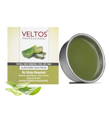 VELTOS PROFESSIONAL Peel-Off Katori Wax For Upper Lip, Facial Hair, Eyebrow, Chin | Face Wax | Painless & Softness Hair Removal (80gm)