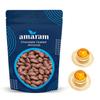 Amaram by Ghasitaram Chocolate Coated Almonds 200 GMS with 2 T-Lites|Dryfruit Gift Hamper|Dry Fruit Combo Pack Offer|Dry Fruit Gift Pack|Dry Fruit Box|Diwali Dry Fruit Gift Box|Mix Nut| view 1