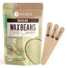 ENORA Brazilian Stripless Wax Beans for Women (50g) | With Wooden Spatula | Natural | For Face, Chin, Hairline, Bikini Area & Full Body Hair Removal (50 Gram, White Chocolate) view 1