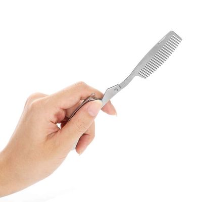 Foldable Beard Comb, Beard Comb, Durable Portable Smooth Stainless Steel Father For Friends
