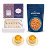 Amaram by Ghasitaram Kaju Katli and Almonds Pouch with 2 T-Lites|Dryfruit Gift Hamper|Dry Fruit Combo Pack Offer|Dry Fruit Gift Pack|Dry Fruit Box|Diwali Dry Fruit Gift Pouch|Mix Nut| view 1