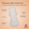 Avni - Natural Cotton Sanitary Pads with Disposal Bags | Pack of 24 | Large 280MM | Ultra-Thin Rash Free Pads for Women | Suitable for Normal-Sensitive Skin | Wide Wings & with Hip Guards view 4