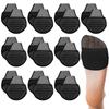 10 Pairs Women's Toe Topper Socks with Padding Pads Covers Forefoot Pads Cushions Half Socks Non Skid Reusable Protectors, Black, one size view 1