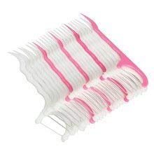 AJT MART Plastic Tooth Cleaning Dental Floss Toothpicks Set for Clean Teeth Stick Oral Care for Breath and Healthy Gums (100 pcs)