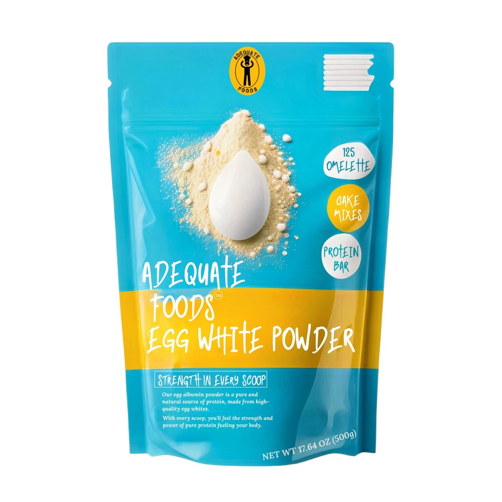 Adequate Foods Egg White Powder 500 gm (Pack of 1) | 2 min breakfast | 125 Omelets
