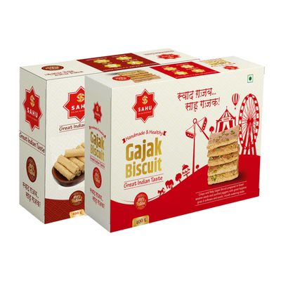 SAHU GAJAK BHANDAR Rajasthani Gazak Roll 800g Combo | Traditional Gajak Made with Sesame Seeds and Jaggery | No Added Preservatives | Authentic Indian Mithai for Festivals and Gifting