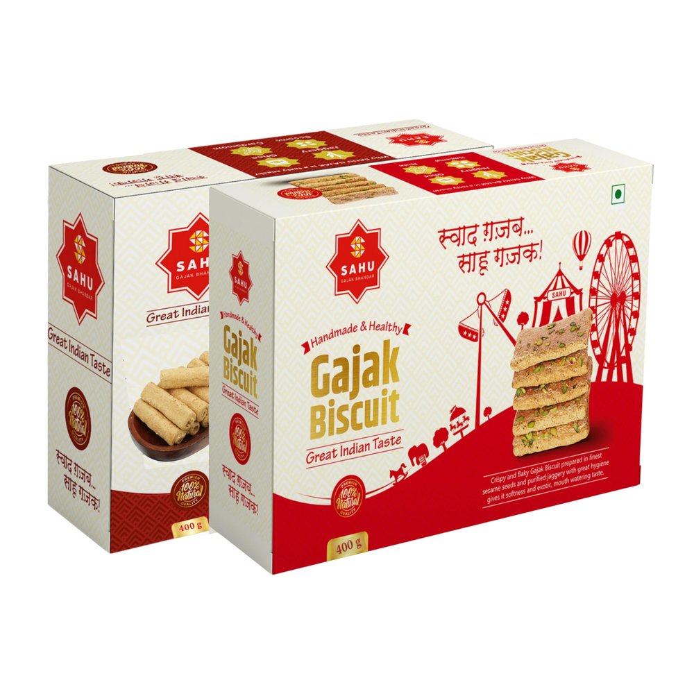 SAHU GAJAK BHANDAR Rajasthani Gazak Roll 800g Combo | Traditional Gajak Made with Sesame Seeds and Jaggery | No Added Preservatives | Authentic Indian Mithai for Festivals and Gifting