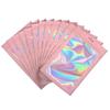 HASTHIP 100 Pcs Smell Proof Mylar Bags,Chocolate Bags Candy Treat Bag Cookie,Resealable Multifunctional Jewellery And Hardware (Pink 8 X 13Cm)(Others),Polyethylene view 1