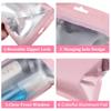 HASTHIP 100 Pcs Smell Proof Mylar Bags,Chocolate Bags Candy Treat Bag Cookie,Resealable Multifunctional Jewellery And Hardware (Pink 8 X 13Cm)(Others),Polyethylene view 3
