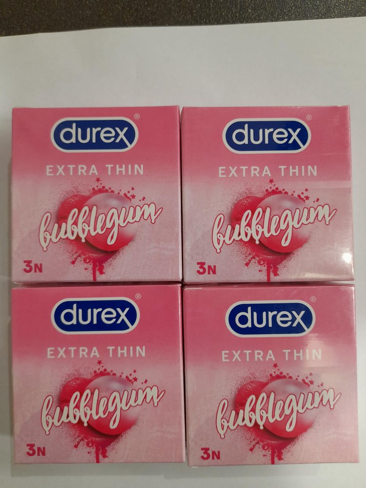 Durex Extra Thin Bubblegum Flavoured Condoms For Men-10s (Pack of 3)