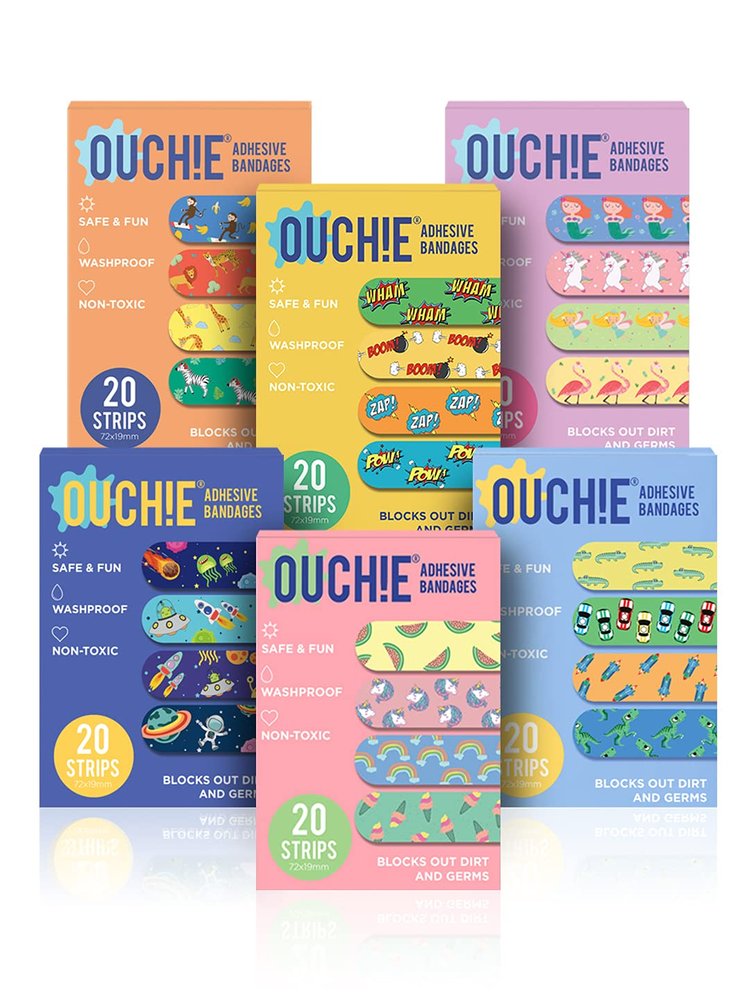 Aya Papaya Ouchie Non-Toxic Printed Super Jumbo Pack - (120 Pack)