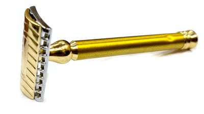 Foreign Holics Golden Design Double Eadge Shaving Razor Stainless Steel With Box For Men 00