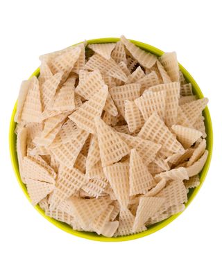 Froods 3D Triangle Fryums Ready to Fry Papad, Air Fry Instant Vegan Snacks, Crunchy & Tasty Dry Samosa Chips (3D TRIANNGLE CHIPS - 500G)