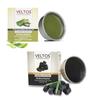 VELTOS Aloevera & Charcoal Facial Peel Off Katori Wax 80 Gm for Upper Lip, Facial Hair, Eyebrow | Face Waxing Painless & Softness Hair Removal (Pack of 2) view 1