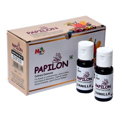 Set of 10 Papilon Concentrated Vanilla Essence 20ml each