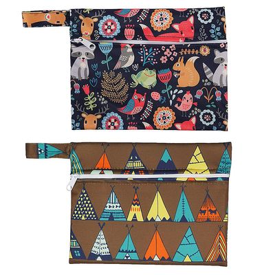 2 Pieces Reusable Mini wet bag for Mama Cloth Menstrual Pads/Breast Pads,7x5.5 Inch, 2MN4, Mini, Mini Bag