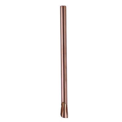 Decdeal Stainless Steel Color Straw Frappuccino Drink Smoothie Straw Rose Gold (Smoothie Tube)
