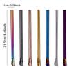 Decdeal Stainless Steel Color Straw Frappuccino Drink Smoothie Straw Rose Gold (Smoothie Tube) view 2