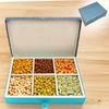 Blue 6 Part Flavoured Nuts Box 900 GMS|Dry Fruit Combo Pack Offer|Dry Fruit Gift Pack|Dry Fruit Box|Diwali Dry Fruit Gift Box| view 1