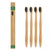 Sangsara by Dr. Odin Bamboo Toothbrush 100% Biodegradable Natural, Eco-Friendly, Compostable, Vegan & Reusable Bamboo Toothbrush (Black, Pack of 4) view 1